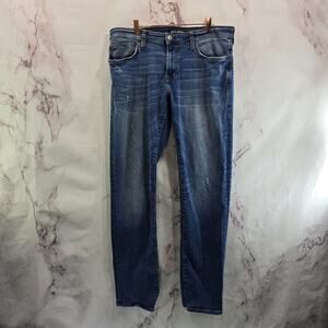 Mavi Jeans Mens 34 X 34 Zach Straight Leg Medium Wash Stretch Denim Blue Stone